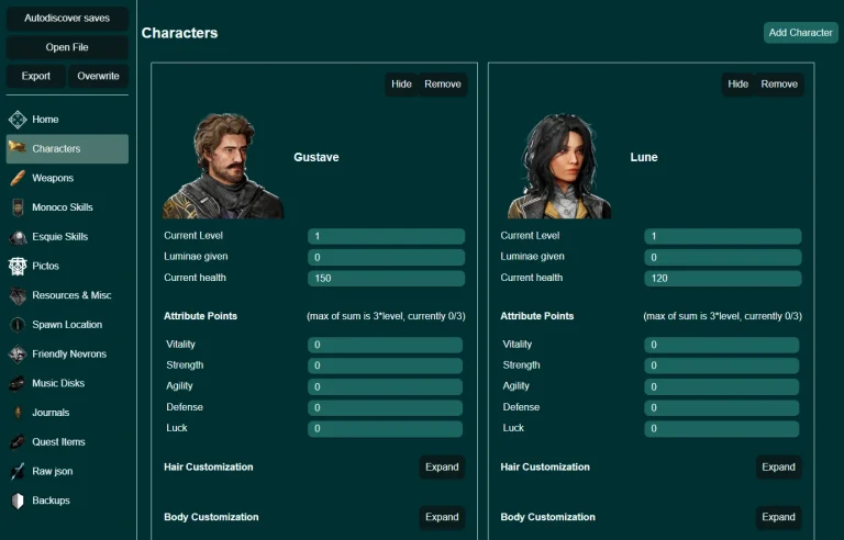 CO E33 存档编辑器（CO E33 Save Editor）