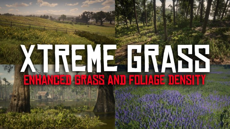 极限草地 – 增强的草地和 foliage 密度（Xtreme Grass – Enhanced Grass and Foliage Density）