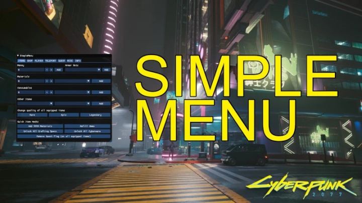 简易菜单 – 含热键的游戏内界面（Simple Menu – An In-Game UI including Hotkeys）