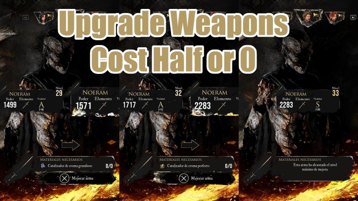 升级武器花费减半或清零（2个版本）（Upgrade Weapons Cost Half or 0 (2 Versions)）