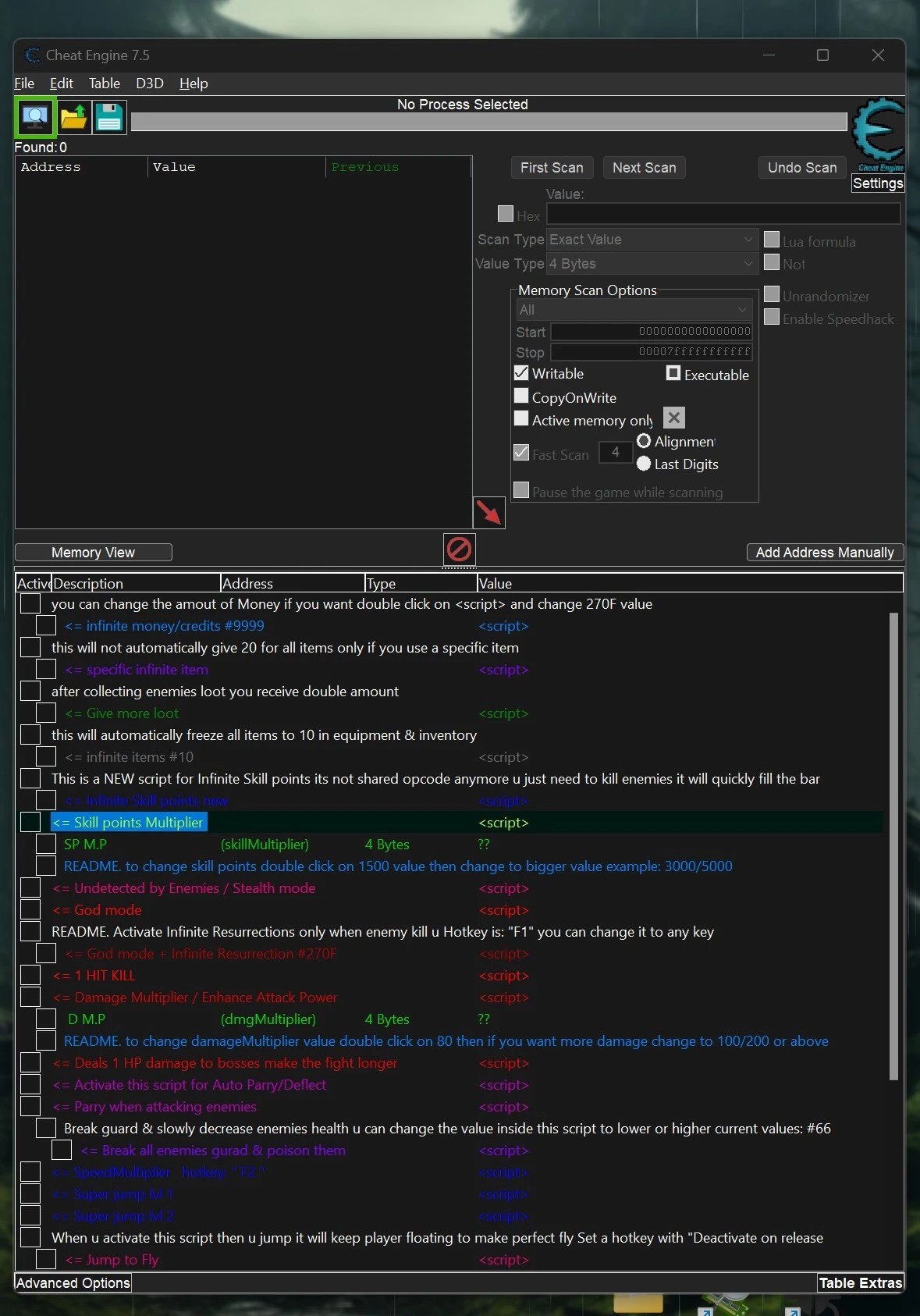 只狼终极修改表（Ultimate Cheat Table for Sekiro）