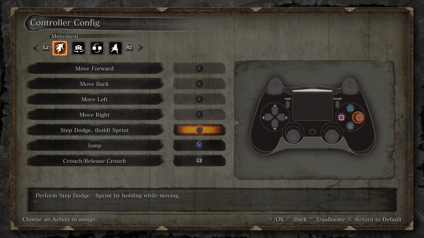 PS4原生按键（Native PS4 Buttons）
