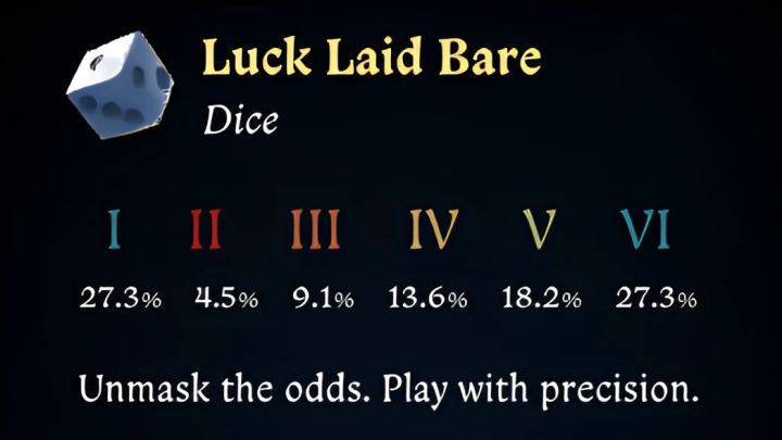 《运气袒露：骰子揭秘》（Luck Laid Bare – Dice Unveiled）