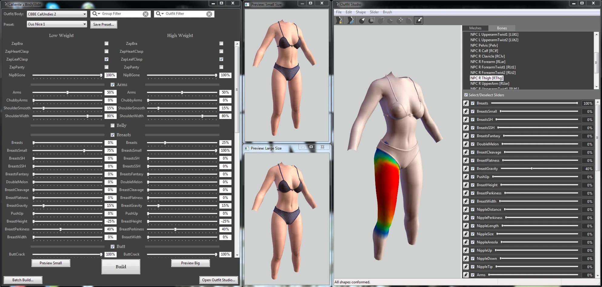身形滑块与服装工作室（BodySlide and Outfit Studio）