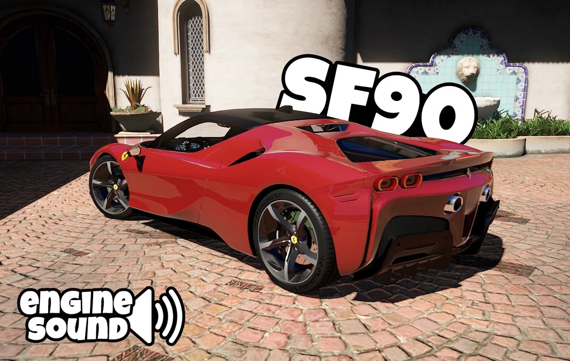 2020款法拉利SF90 Stradale – 附加组件「F154 V8引擎声浪」「操控调校」（仅支持NVE）（2020 Ferrari SF90 Stradale – Addon ‘ V8 F154 Sound ‘ Handling ‘ (NVE only)）