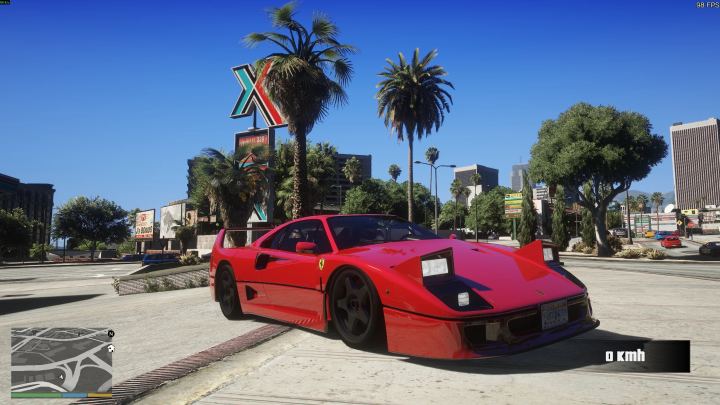 安装了引擎音效模组的法拉利F40（附加组件）（Ferrari F40 (Add-On) with installed engine sound mod）