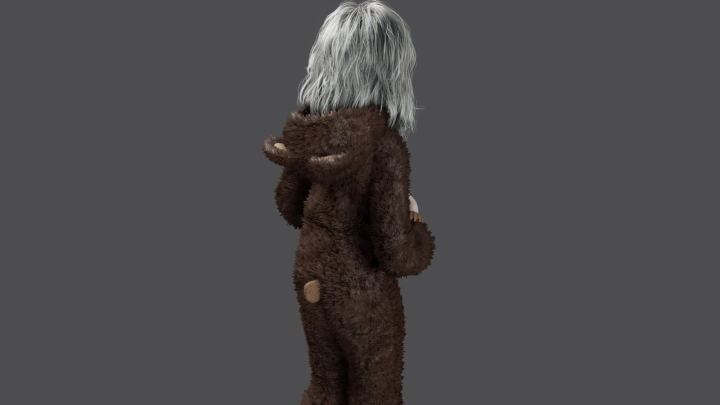 艾米丽毛绒小熊连体衣（Emily Fluffy Bear Onesie）