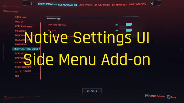 原生设置界面侧边菜单插件（Native Settings UI Side Menu Add-on）