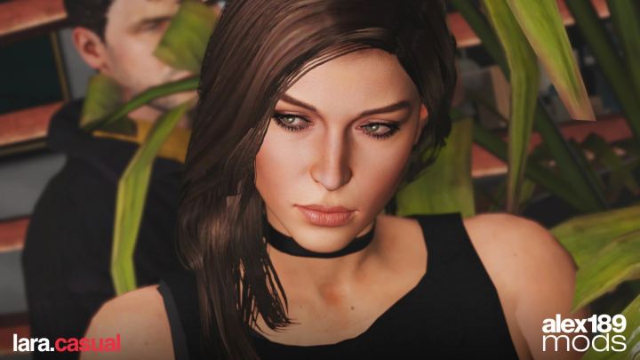 自定义休闲风劳拉·克劳馥（附加流生成角色）（Lara Croft Custom Casual (Add-On Stream Ped)）