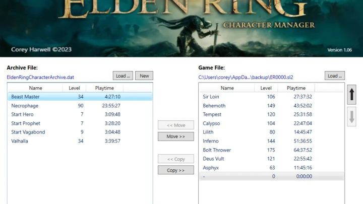 艾尔登法环角色管理器（Elden Ring Character Manager）
