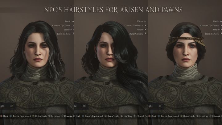 《主角与随从的NPC发型》（NPC’s Hairstyles for Arisen and Pawns）