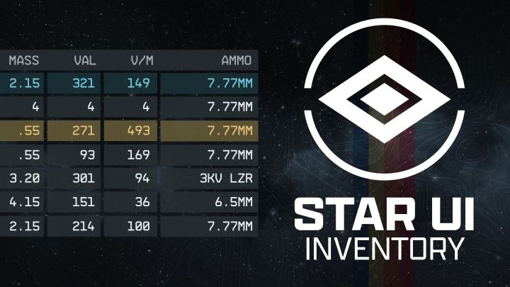 星际UI 物品栏（StarUI Inventory）