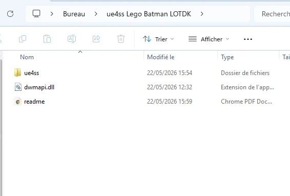 乐高蝙蝠侠：DC超级英雄 UE4ss（UE4ss for Lego Batman lotdk）
