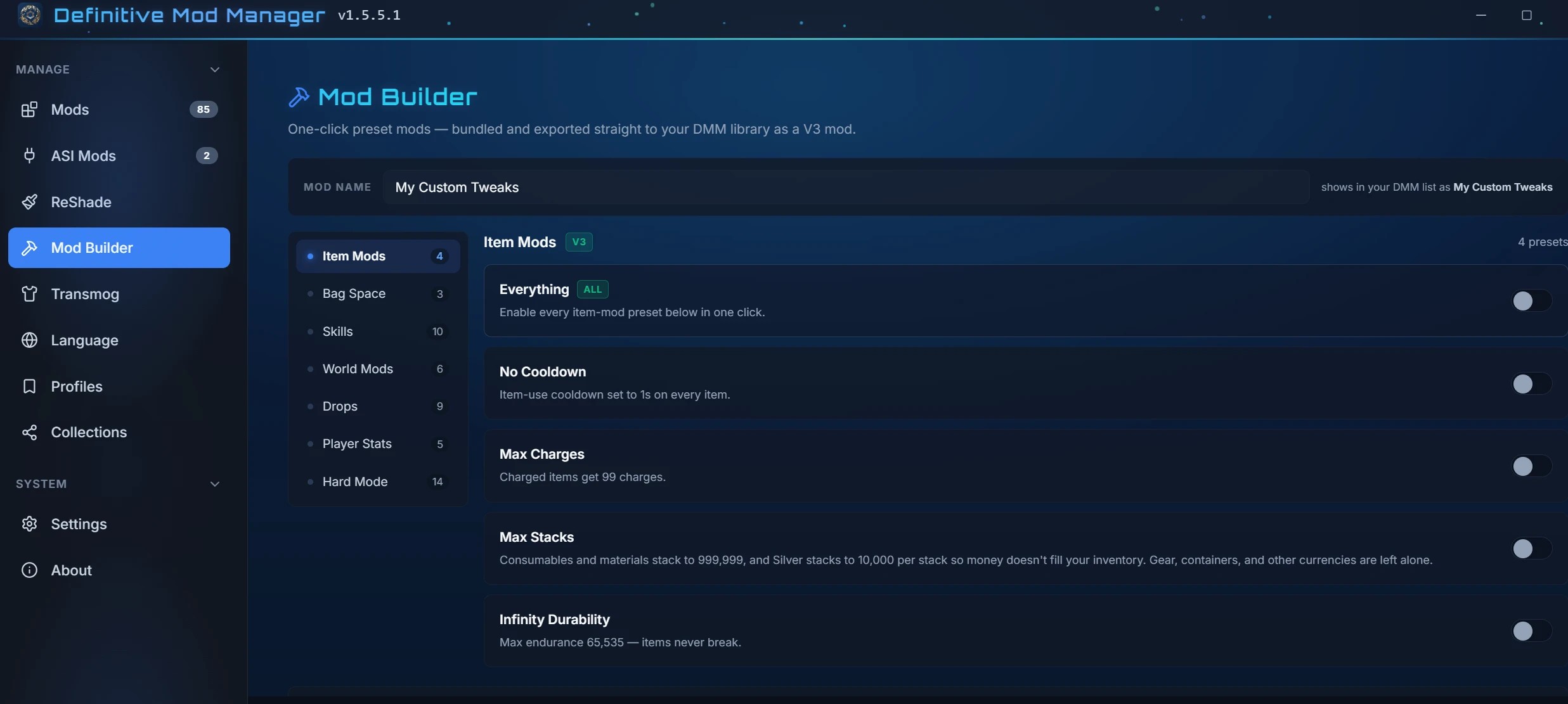 终极模组管理器（DMM）（Definitive Mod Manager (DMM)）