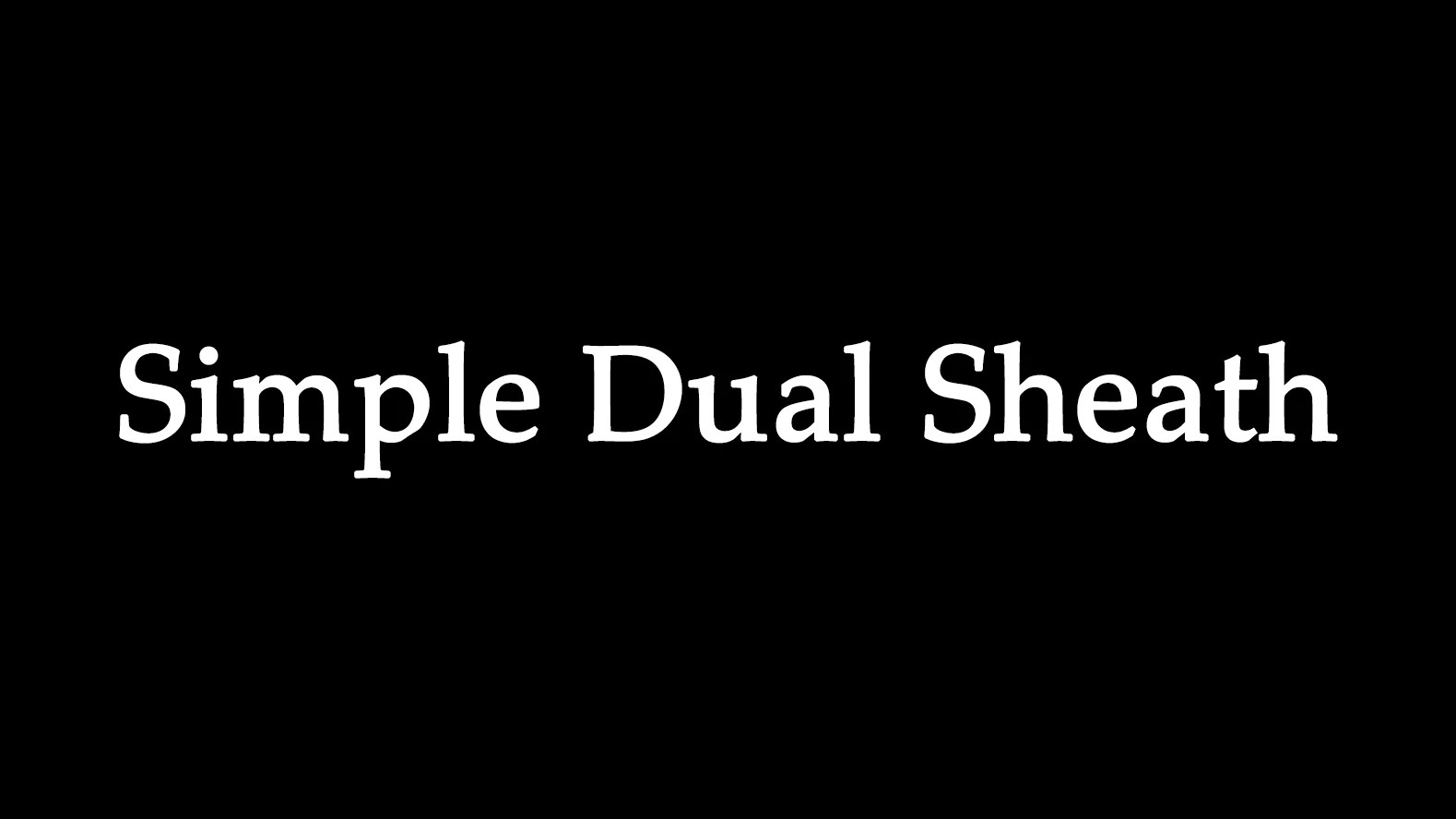 简易双鞘（Simple Dual Sheath）