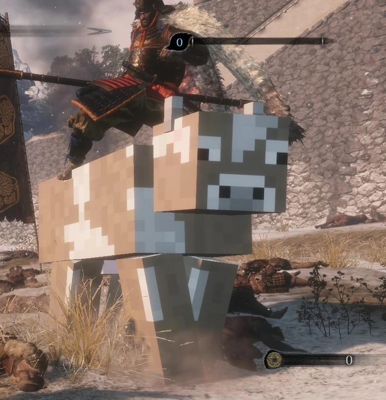《Gyobu的马：我的世界奶牛替换模组》（Gyobu’s horse minecraft cow replacement）