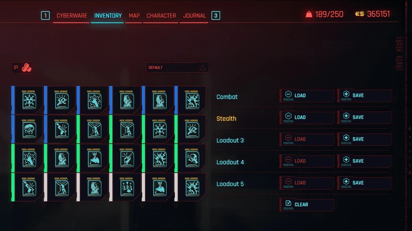 速配黑客装备配置（Quickhack Loadouts）